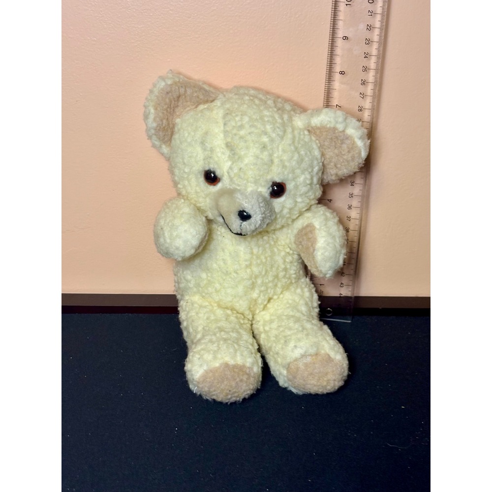 Vintage 1997 Snuggle Bear Plush Lever Brothers Cream Sherpa Teddy Bear 10 Inch